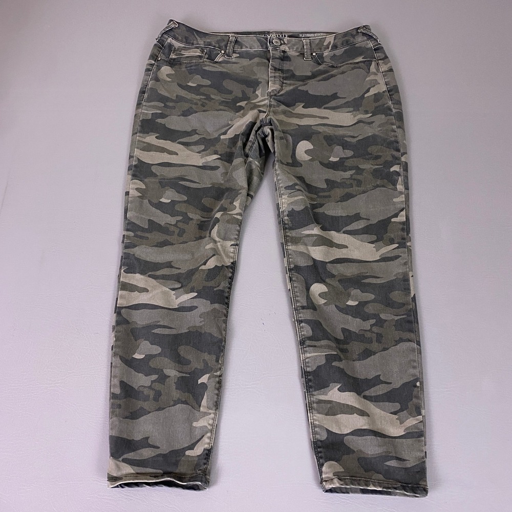 Soundstyle Jessie Best Jegging Pants Women's Size 16 Ankle Camo Platinum Stretch